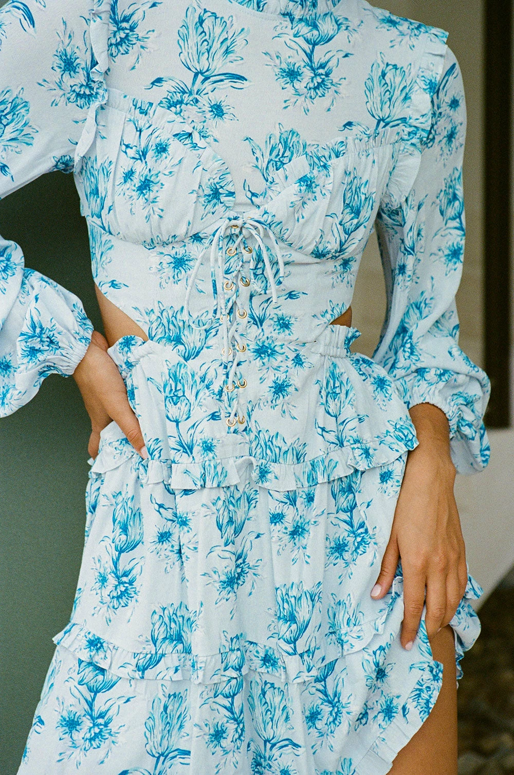 SAMPLE-Backless Cleo Dress - Winter Tulip 3 SAMPLE-Backless Cleo Dress - Winter Tulip