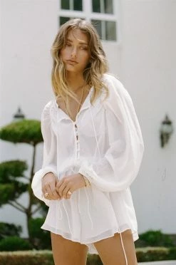 SAMPLE-Sheer Dove Playsuit