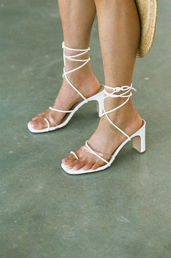 Strappy Rafaela Heels - White 4 Strappy Rafaela Heels - White - Image 2