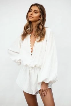 SAMPLE-Elsa Playsuit - White -Sabo Shop 16350f70 fa5d 43af a1e2 595ad76db929