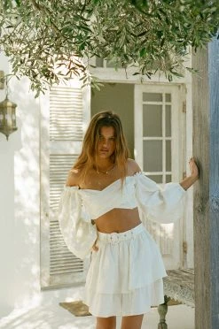 Belted Zoe Skirt - White 8 Belted Zoe Skirt - White -Sabo Shop 185beef7 17d9 4671 b023 36085b659c47