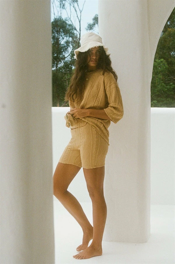 Archer Bike Shorts - Tan Cable 6 Archer Bike Shorts - Tan Cable - Image 4