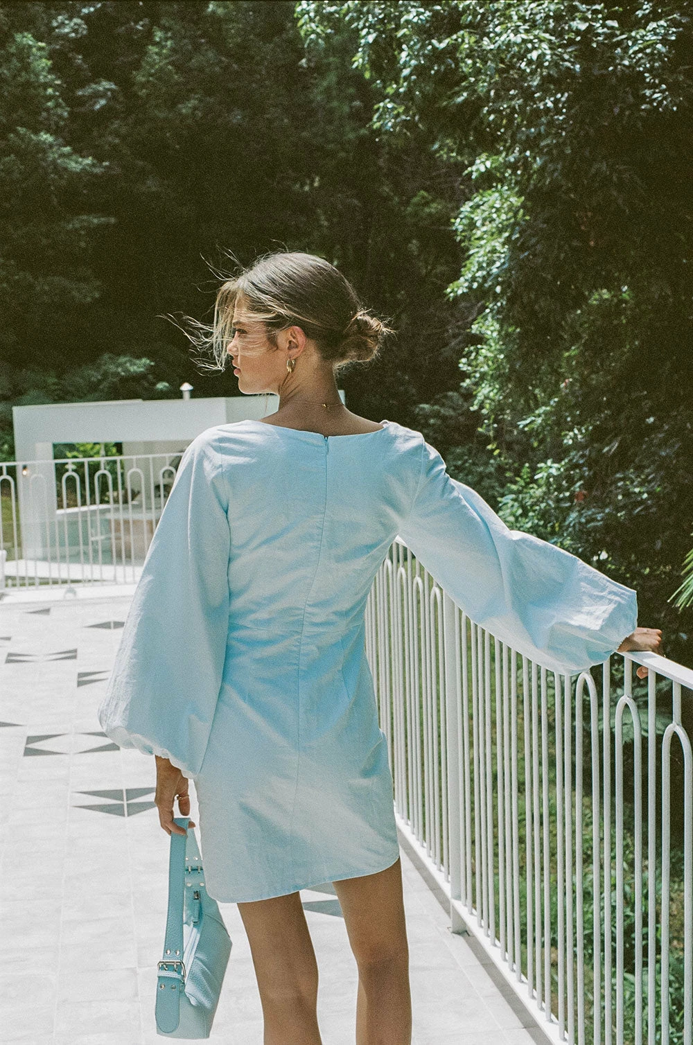 SAMPLE-Minna Button Dress - Blue 7 SAMPLE-Minna Button Dress - Blue - Image 5