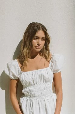 Yasmin Dress - White -Sabo Shop 225ef67c 026e 4d5d 911d ceb7997b54e9