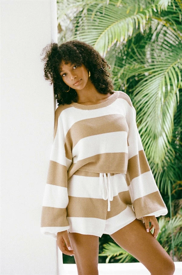 Teana Knit Shorts - Tan 7 Teana Knit Shorts - Tan - Image 5