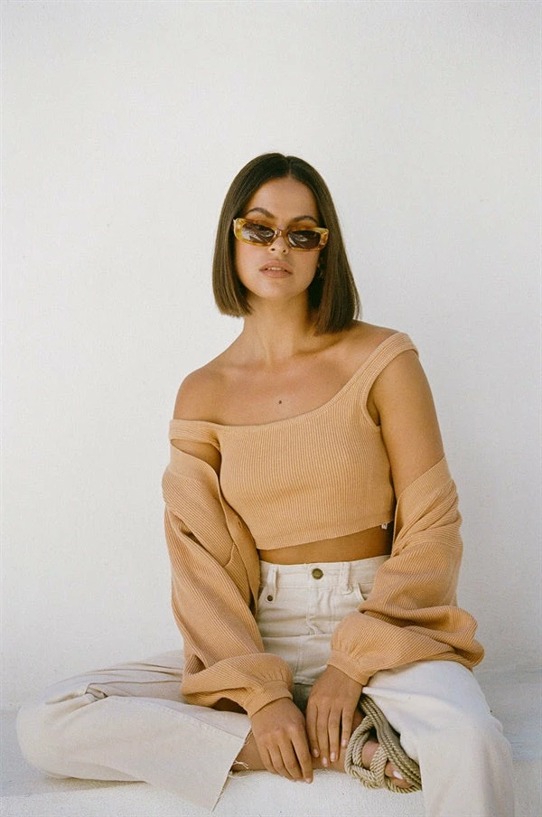 Evalia Top - Tan 4 Evalia Top - Tan - Image 2