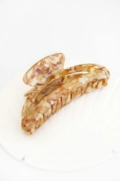 Caramel Marble Claw Clip