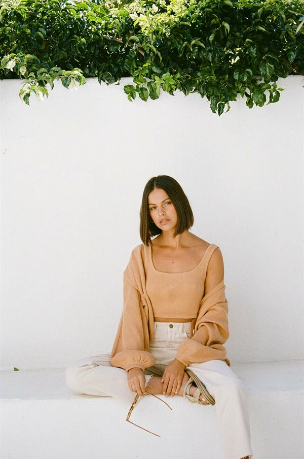 SAMPLE-Evalia Cardi - Tan 5 SAMPLE-Evalia Cardi - Tan - Image 3