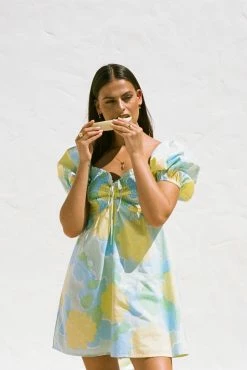 Oura Shirred Dress -Sabo Shop 3e5844dc ffd9 42ef 8535 51d8304f035d