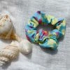 Retro Floral Scrunchie - Blue -Sabo Shop 43b1f51a dfc2 4225 9471 9a0c32039254