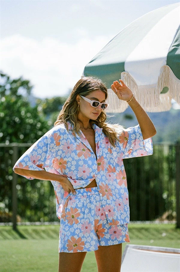 Oli Shorts - Sky Floral 4 Oli Shorts - Sky Floral - Image 2