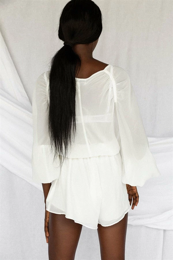 SAMPLE-Sheer Dove Playsuit 9 SAMPLE-Sheer Dove Playsuit - Image 7