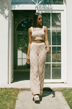 Venti Knit Pants - Tan -Sabo Shop 66e20d4d 7855 4fa6 b35c b71ba0e72159