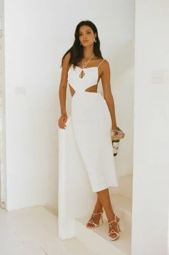 Fernanda Midi Dress - White -Sabo Shop 6c272c75 c3a3 4fc5 af10 2ec9290ba9df