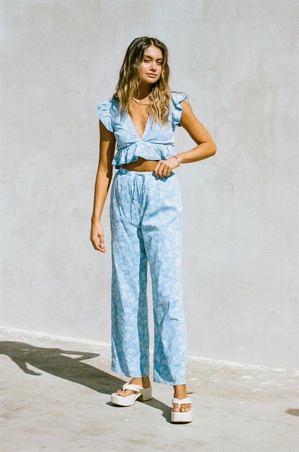 Renata Resort Pants - Azure 4 Renata Resort Pants - Azure - Image 2
