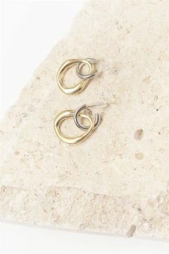 Two Toned Twin Hoops