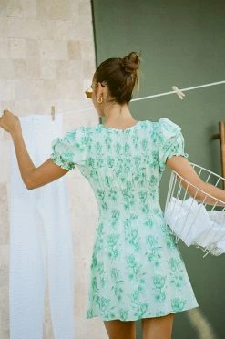 Charlize Shirred Dress - Tulip Floral -Sabo Shop 724ae3d7 ca94 404c 896d d88b892c4903