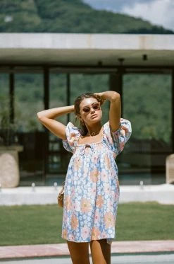 Bambina Dress - Sky Floral -Sabo Shop 7335c825 52a6 4d88 afd3 9107a04223ea