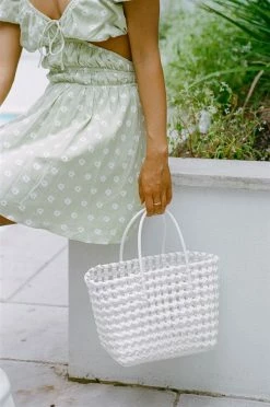 Elli Basket Tote - White -Sabo Shop 83438598 5c55 46b5 a6cd d9d8c10026ba