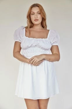 Yasmin Dress - White -Sabo Shop 83f224a2 a96e 4cc8 af54 840788dab43a