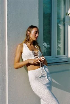 SAMPLE-Kaley Lace Up Top