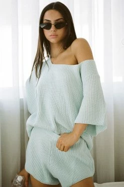 Sevina Knit Top - Blue -Sabo Shop 89e763ce f58d 4306 b1d6 a896111b72e0