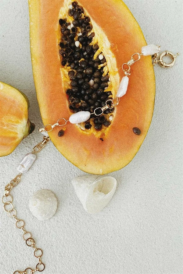 Pearl Link Necklace 3 Pearl Link Necklace