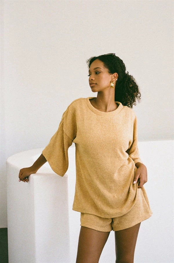 Wanderer Tee - Mustard Knit 4 Wanderer Tee - Mustard Knit - Image 2