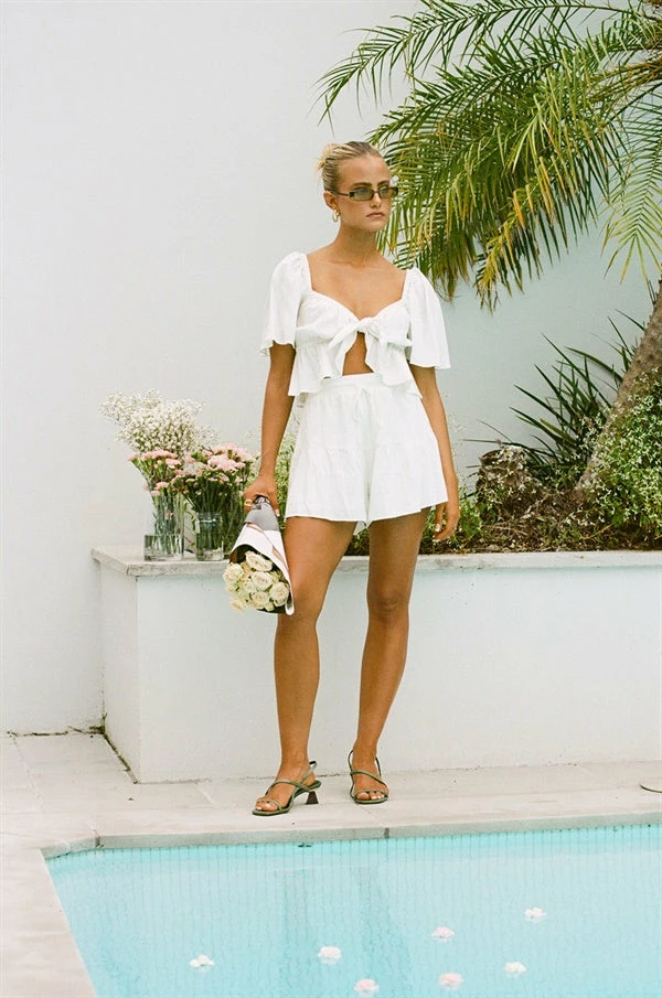 Allura Shorts - White 4 Allura Shorts - White - Image 2