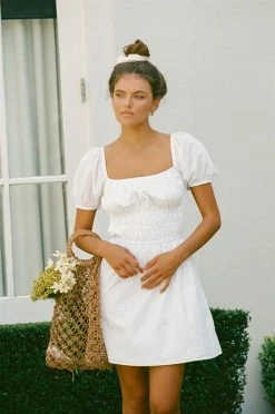 Yasmin Dress - White -Sabo Shop 9f723e01 1e46 4834 b777 30b215b9a2d2