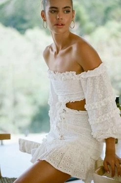 SAMPLE-Ruffle Embroidered Dress -Sabo Shop 9f925077 dc32 4797 b31f 9a6624685ce8