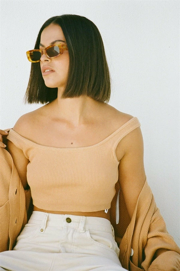 Evalia Top - Tan 3 Evalia Top - Tan