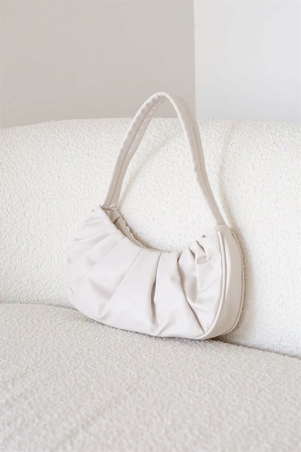 Nahla Ruched Bag - Chalk 3 Nahla Ruched Bag - Chalk