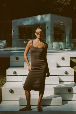 Vallie Midi Dress - Cocoa -Sabo Shop ba080903 27c1 476b 801c ea2044bf2bba