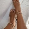 Strappy Leila Heels - Tan -Sabo Shop ba18ad19 b28e 4635 8660 ac0cfd6b597d