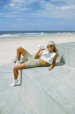 Khaki Bike Shorts -Sabo Shop bottoms khaki bike shorts 14