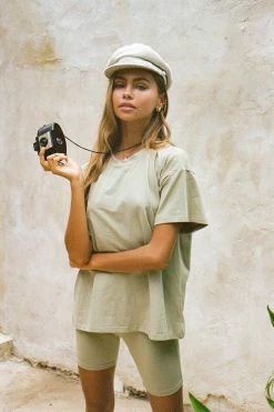 Khaki Bike Shorts -Sabo Shop bottoms khaki bike shorts 4