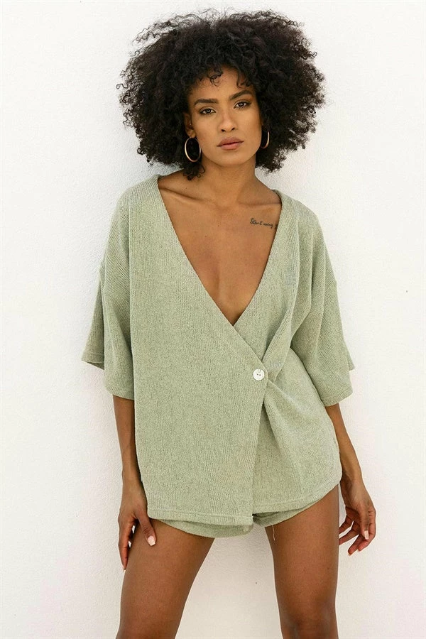 Wyatt Shorts - Khaki Knit 8 Wyatt Shorts - Khaki Knit - Image 6