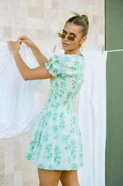 Charlize Shirred Dress - Tulip Floral -Sabo Shop e2b43502 0c3d 44c0 806c 008b099c61b2