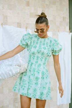 Charlize Shirred Dress - Tulip Floral -Sabo Shop f2f7fe1e f26a 45ee 807d 394544f8c4ef