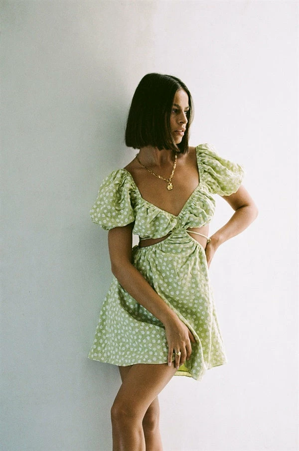 Siana Dress - Olive 6 Siana Dress - Olive - Image 4