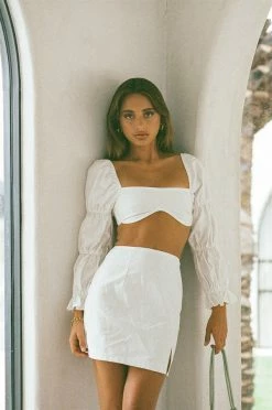 SAMPLE-Jade Top - White -Sabo Shop fec089f7 70cd 4418 9600 1be957aeab9b