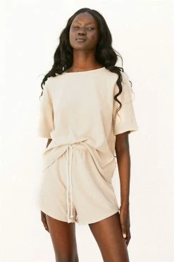 Kairo Towelling Top - Tan -Sabo Shop tops kairo top tan 6